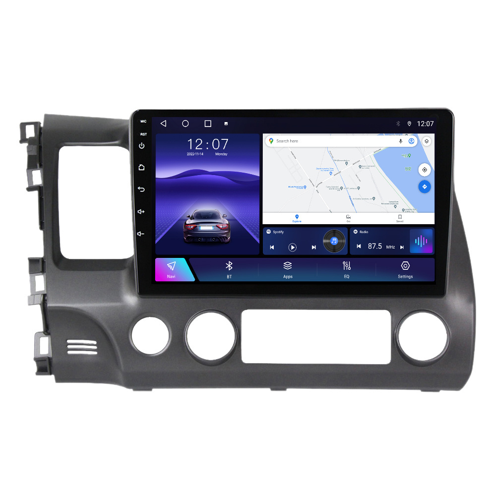 Navifly car radio 6+128G android 12 para coche auto for Honda Civic 2005-2012 tv android touch IPS screen