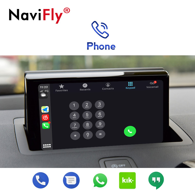 Navifly Android 4 Core 4+32GB Wireless Car play Android Box For Audi A1 A4 A5 A6 A7 A8 Q2 Q3 Q5 Q7 Navigation Video