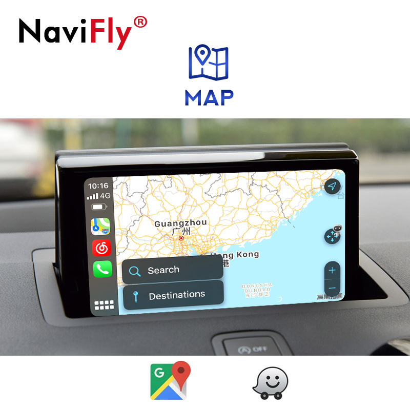 Navifly Android 4 Core 4+32GB Wireless Car play Android Box For Audi A1 A4 A5 A6 A7 A8 Q2 Q3 Q5 Q7 Navigation Video