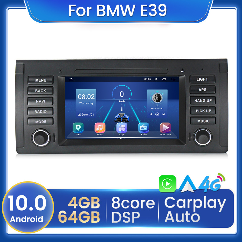 Navifly Android 10 Car Radio Android For BMW E39 E53 M5 Car DVD Player without DVD Support 4G LTE DSP