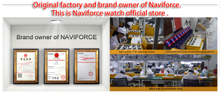 Naviforce 9144 BRB Genuine Leather Fashion Sport Mens watches men wrist Analog Digital Quartz Watch