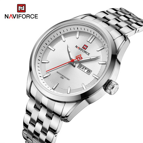 NAVIFORCE 9203 SW Ultra Thin Big Dial Stainless Steel Watch Exquisite Multifunctional Men's Quartz Wrist Watch Business Clock