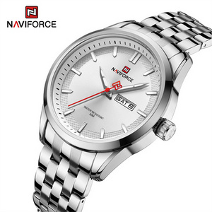 NAVIFORCE 9203 SW Ultra Thin Big Dial Stainless Steel Watch Exquisite Multifunctional Men's Quartz Wrist Watch Business Clock