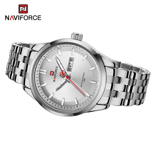 NAVIFORCE 9203 SW Ultra Thin Big Dial Stainless Steel Watch Exquisite Multifunctional Men's Quartz Wrist Watch Business Clock