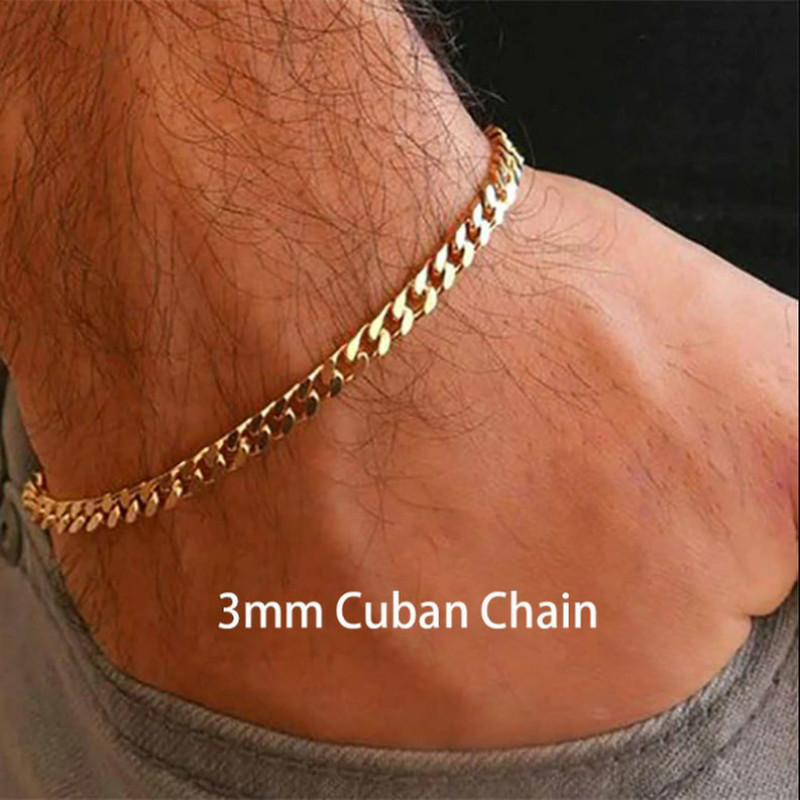 Personalized Jewelry 3mm Cuban Chain Stainless Steel Custom Name Bracelet Do Not Fade Name Bracelet for Women Men