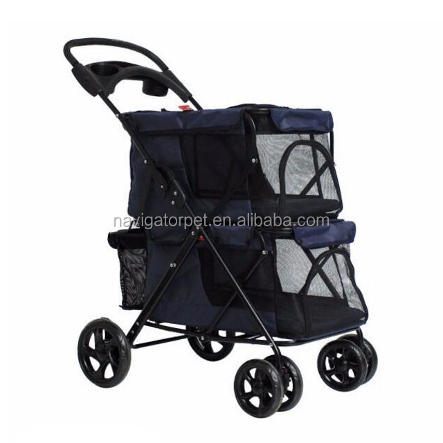 Double Layer Pet Stroller for Cats Dogs