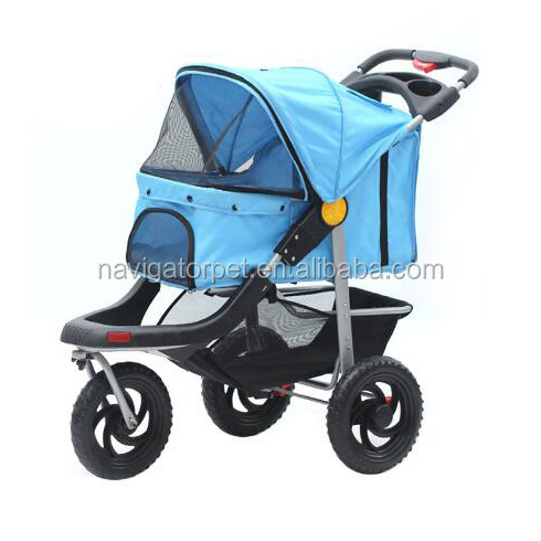 3 Large Wheels Deluxe Pet Stroller 12