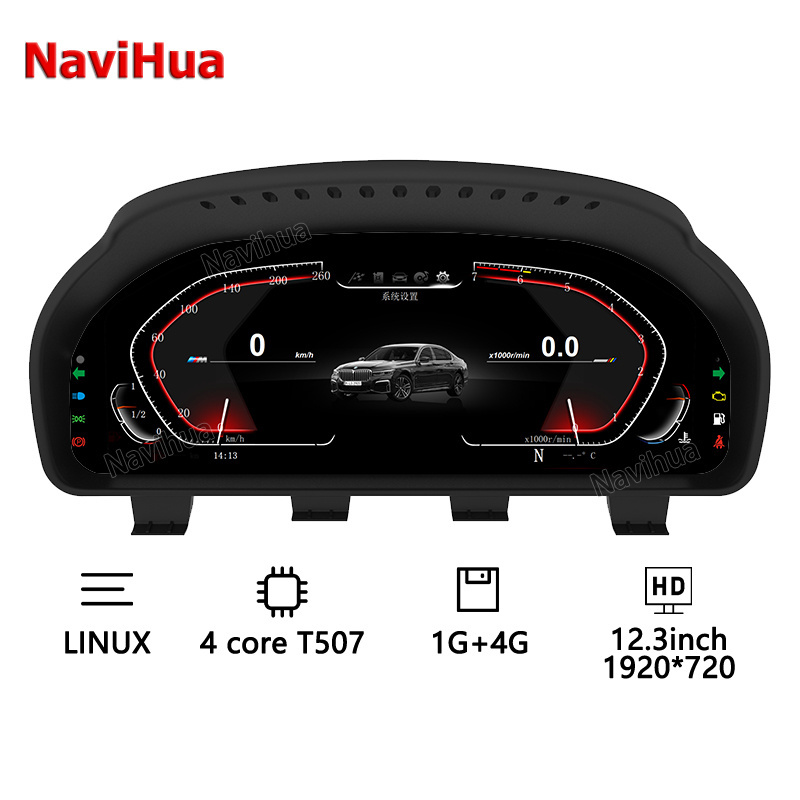 Navihua 12.3 Inch LINUX System Auto Meter Gauge Speedometer Car Electric Digital Instrument Cluster Dashboard for BMW F10 X4 F26