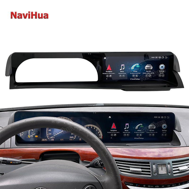 NaviHua Android Car DVD Radio Multimedia Stereo Player GPS Navigation Twin Screen Leather Edition for Mercedes Benz S Class W221