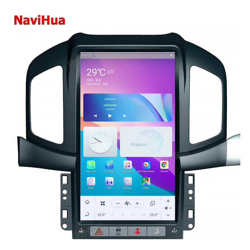 NaviHua Touch Screen Vertical 13.6 Inch Large Screen Android GPS Navigation Car DVD Player Radio for Chevrolet Captiva 2013-2017