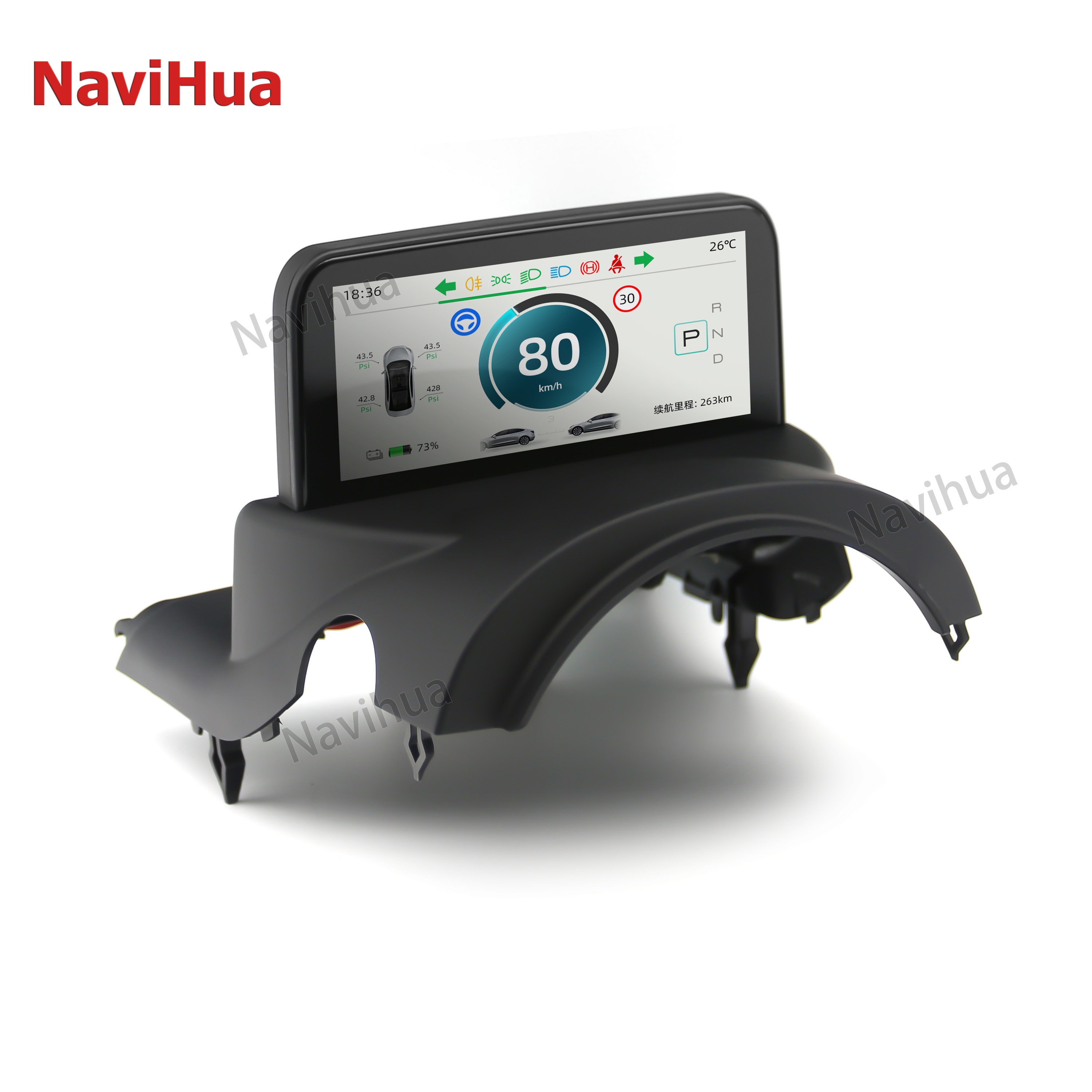 Navihua Car LCD Instrument Cluster Retrofit Multimedia Digital Cluster Dashboard For Tesla Model 3/Model Y Display Panel Gauges