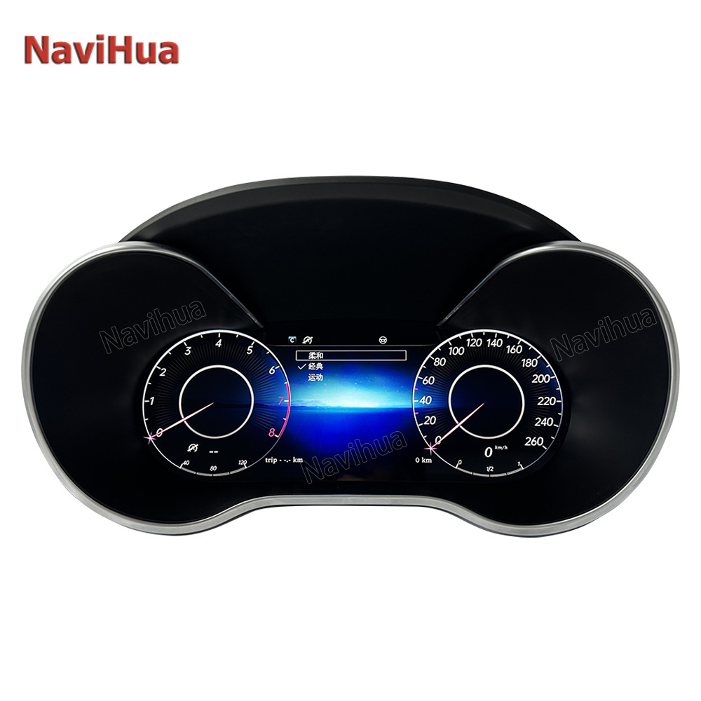 Navihua 12.3'' Electric Dashboard LED Display LCD Dashboard Speedometer Digital Cluster for Mercedes Benz C GLC Class 2015- 2018