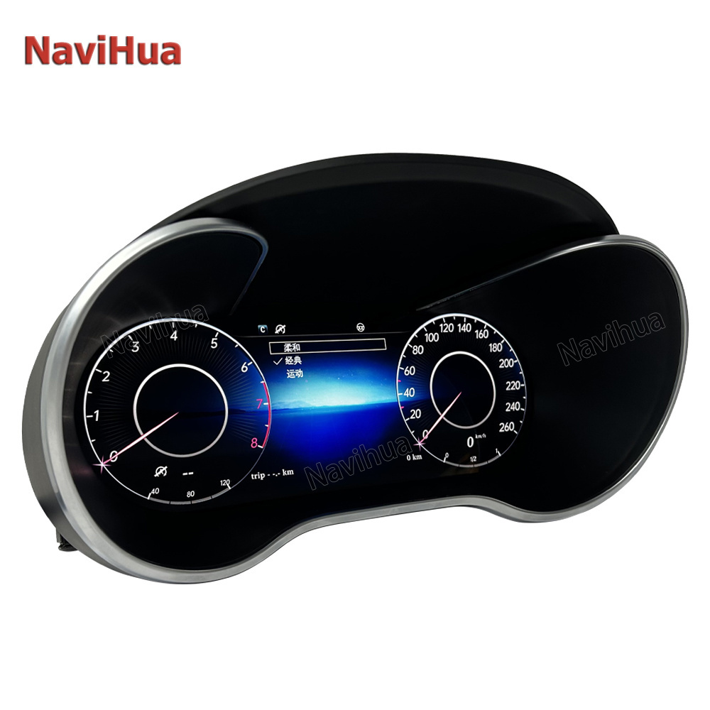 Navihua 12.3'' Electric Dashboard LED Display LCD Dashboard Speedometer Digital Cluster for Mercedes Benz C GLC Class 2015- 2018