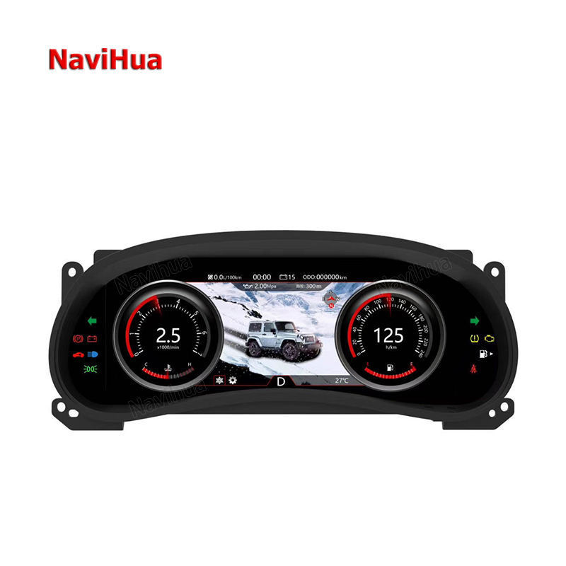 Navihua 12.3 Inch Automotive Dashboard Car Gauges Digital Instrument Cluster Car LCD Dashboard for Jeep Wrangler