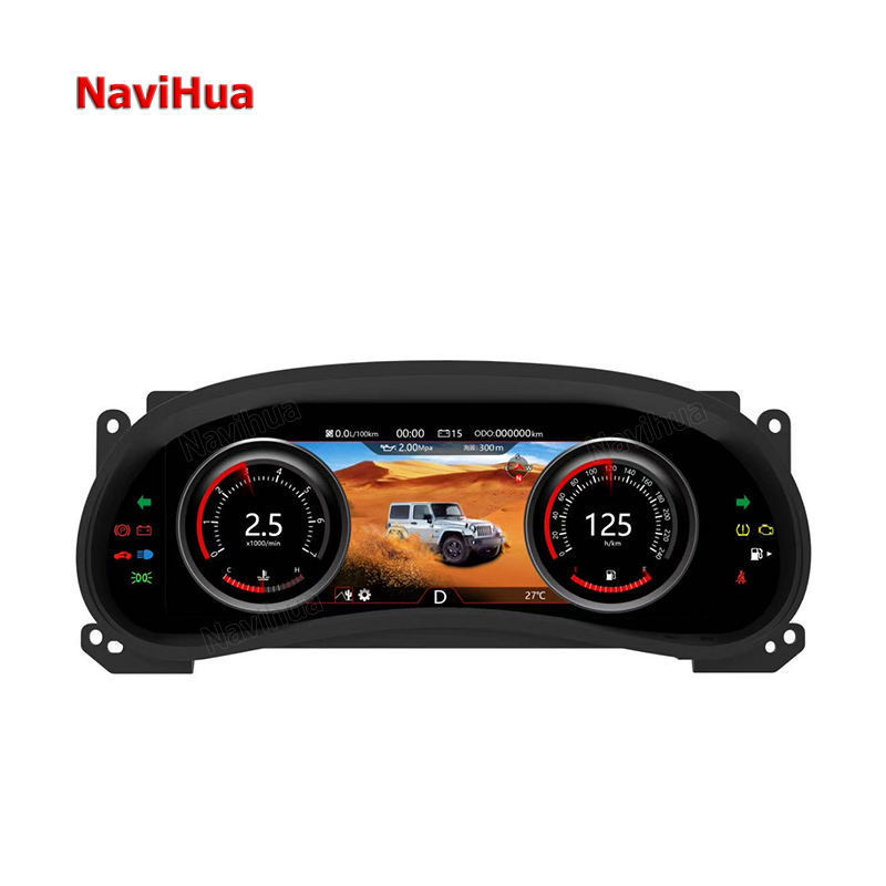 Navihua 12.3 Inch Automotive Dashboard Car Gauges Digital Instrument Cluster Car LCD Dashboard for Jeep Wrangler