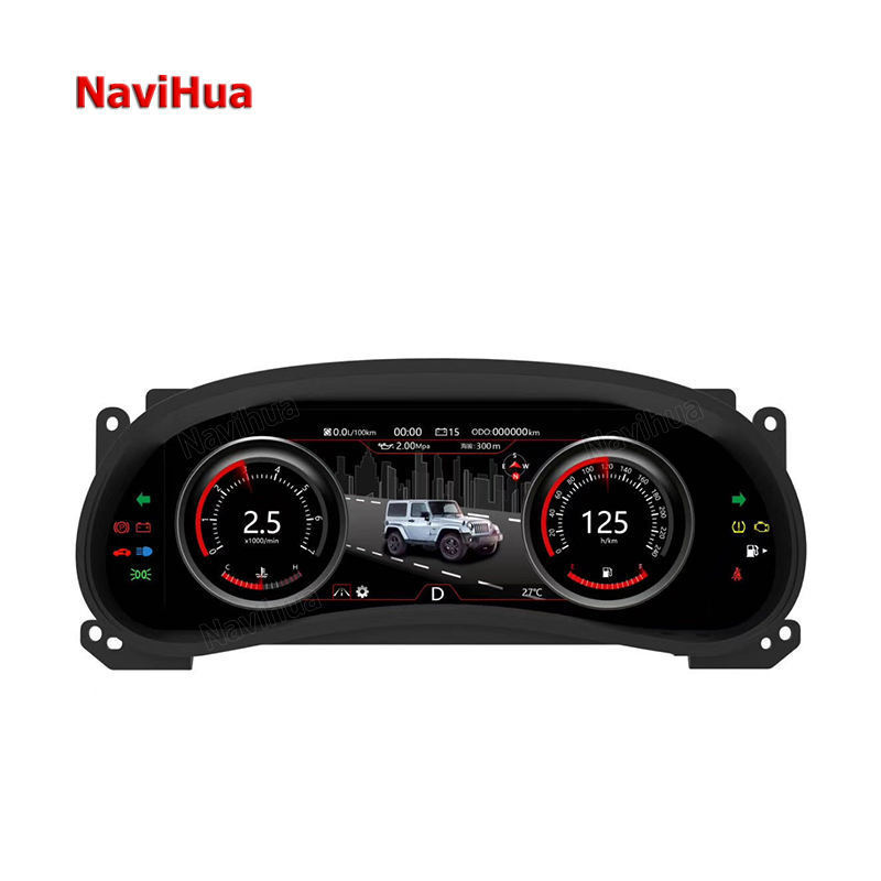 Navihua 12.3 Inch Automotive Dashboard Car Gauges Digital Instrument Cluster Car LCD Dashboard for Jeep Wrangler