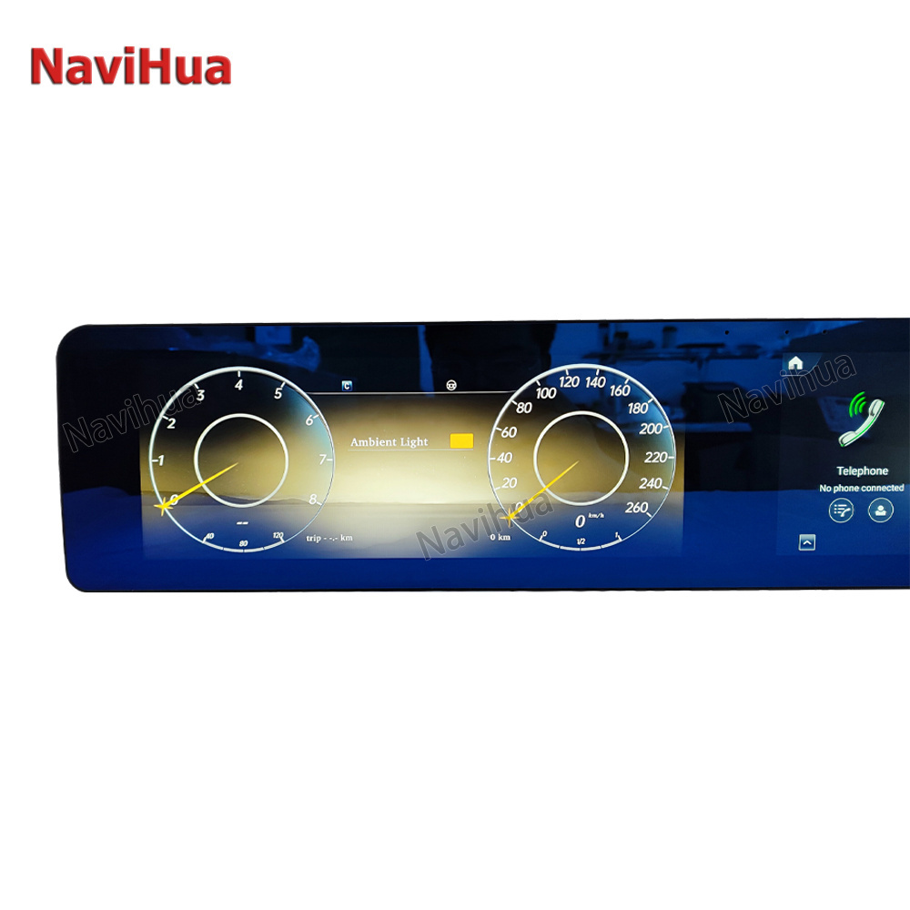 NaviHua New Upgrade 12.3inch Dual Touch Screen Android Car Radio and Digital Cluster Car DVD Player GPS Navigation for Benz W221