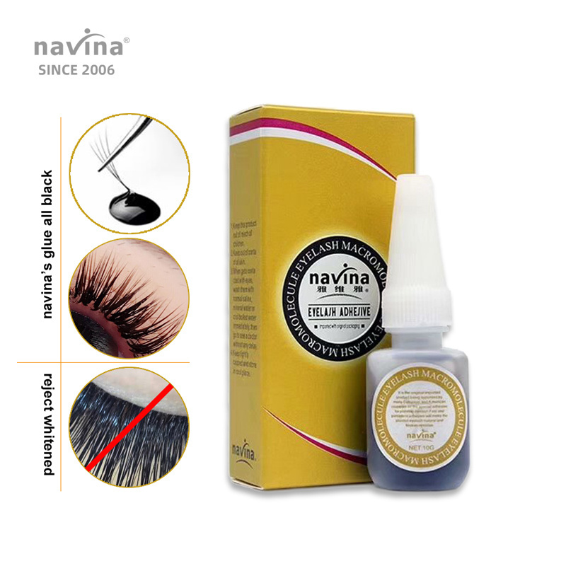 navina OEM ODM Eyelash Extensions Glue super fast strong adhesive eyelash glue Sensitive black lash glue wholesale