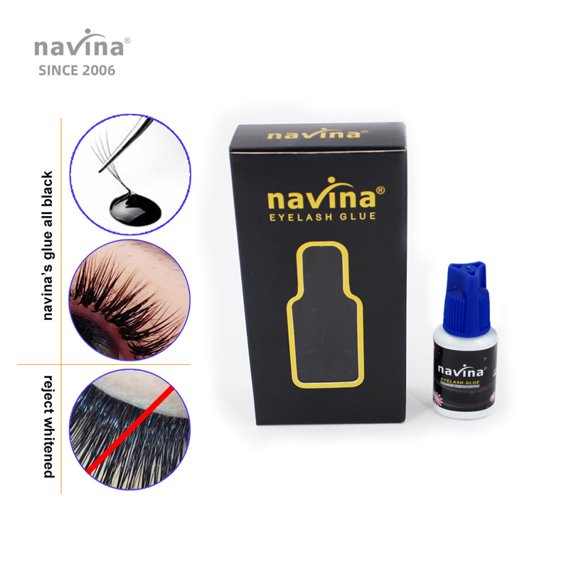 navina Waterproof Strong black Quick false Eyelash Wholesale Private Label Custom Adhesive Eyelash Eye Lash Glue