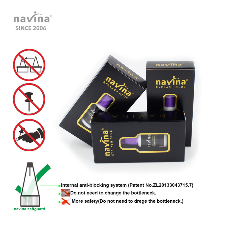 navina eyelash adhesive 2 sec fast drying long lasting 50 days more safety lash glue for eyelash extension