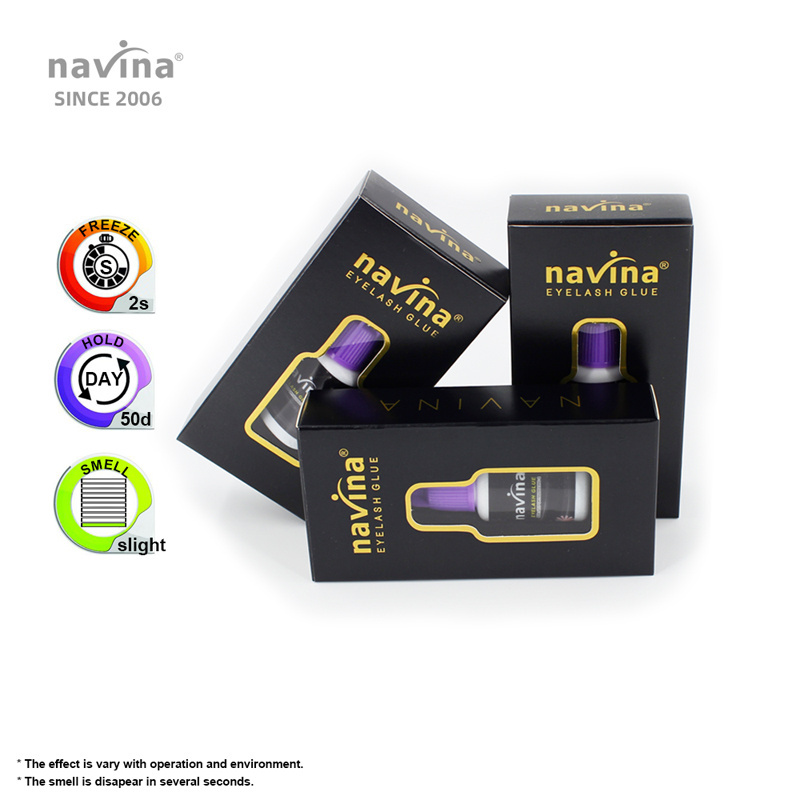 navina eyelash adhesive 2 sec fast drying long lasting 50 days more safety lash glue for eyelash extension