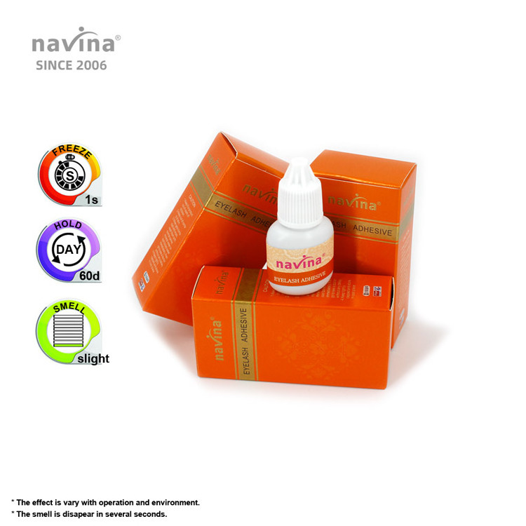 navina 0.5 - 1 Second Fast Dry 7 Weeks Lash Glue Black Wholesale Latex Free Wholesale Custom Private Label Eyelash Glue