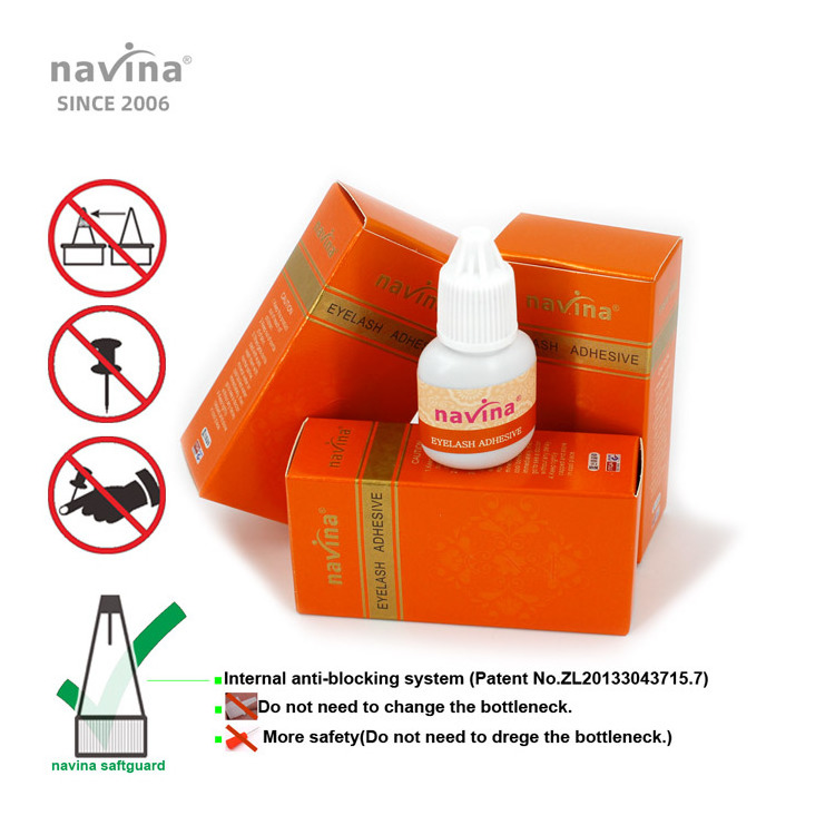 navina 0.5 - 1 Second Fast Dry 7 Weeks Lash Glue Black Wholesale Latex Free Wholesale Custom Private Label Eyelash Glue