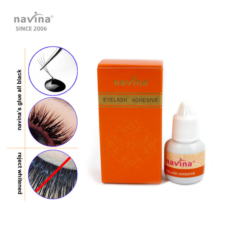 navina 0.5 - 1 Second Fast Dry 7 Weeks Lash Glue Black Wholesale Latex Free Wholesale Custom Private Label Eyelash Glue