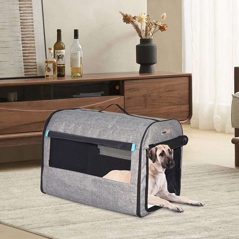 suppliers custom grey oxford fabric portable square dog crates cheap mini animal dog pet carriers bag cat for travel