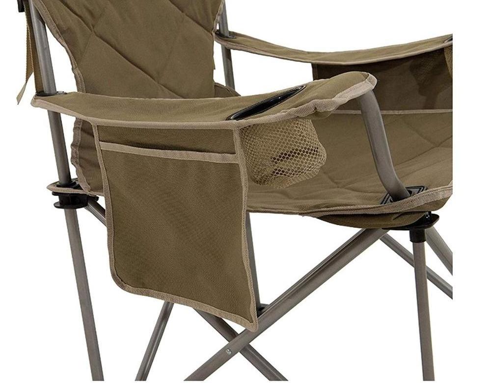 telescopic padded oversize camping chair with cooler maccabee camping chairs