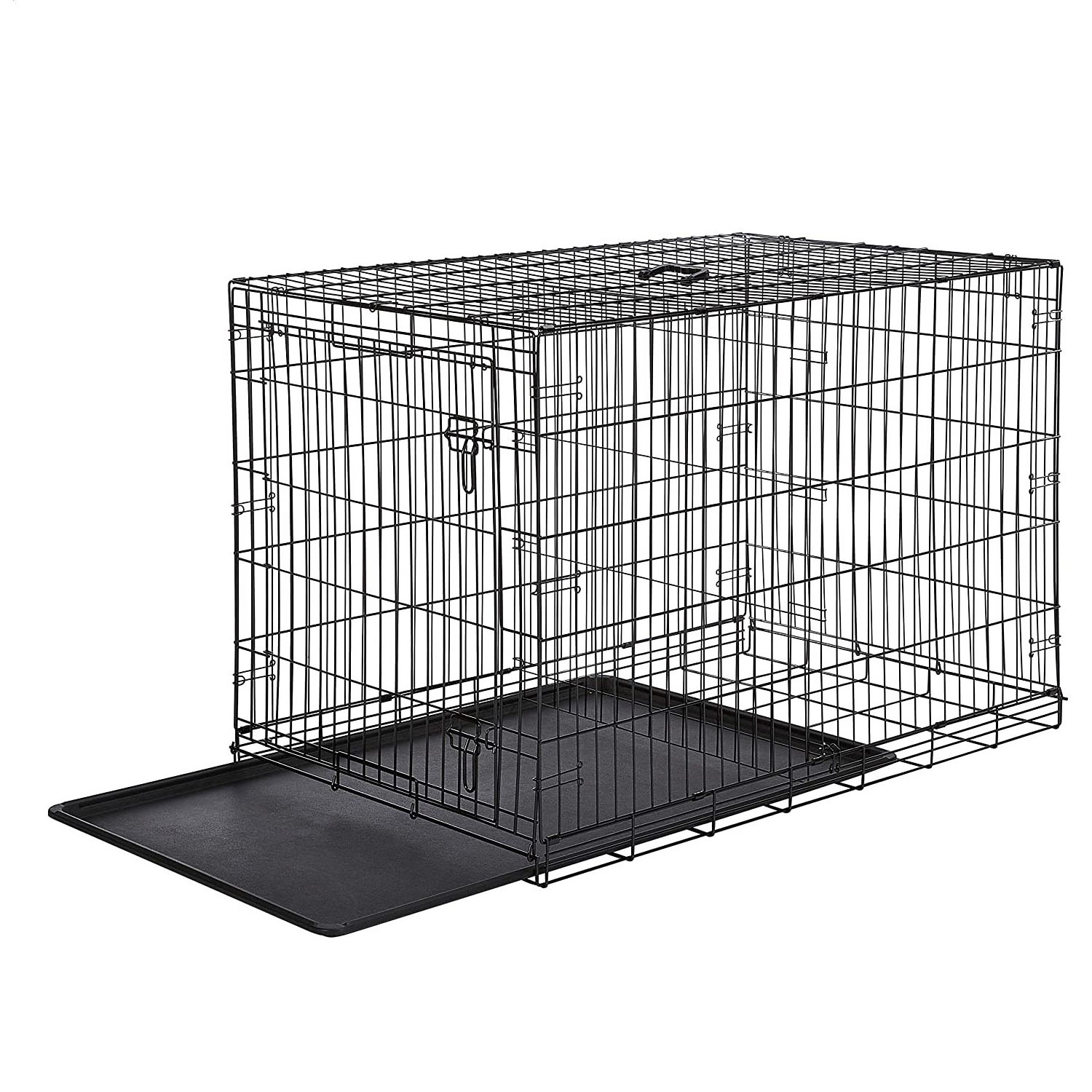 Wholesale 24 30 36 42 48 inch Stackable Metal Stainless Steel Large Big Pet Furniture Dog Crates Cage and Kennels for Sale