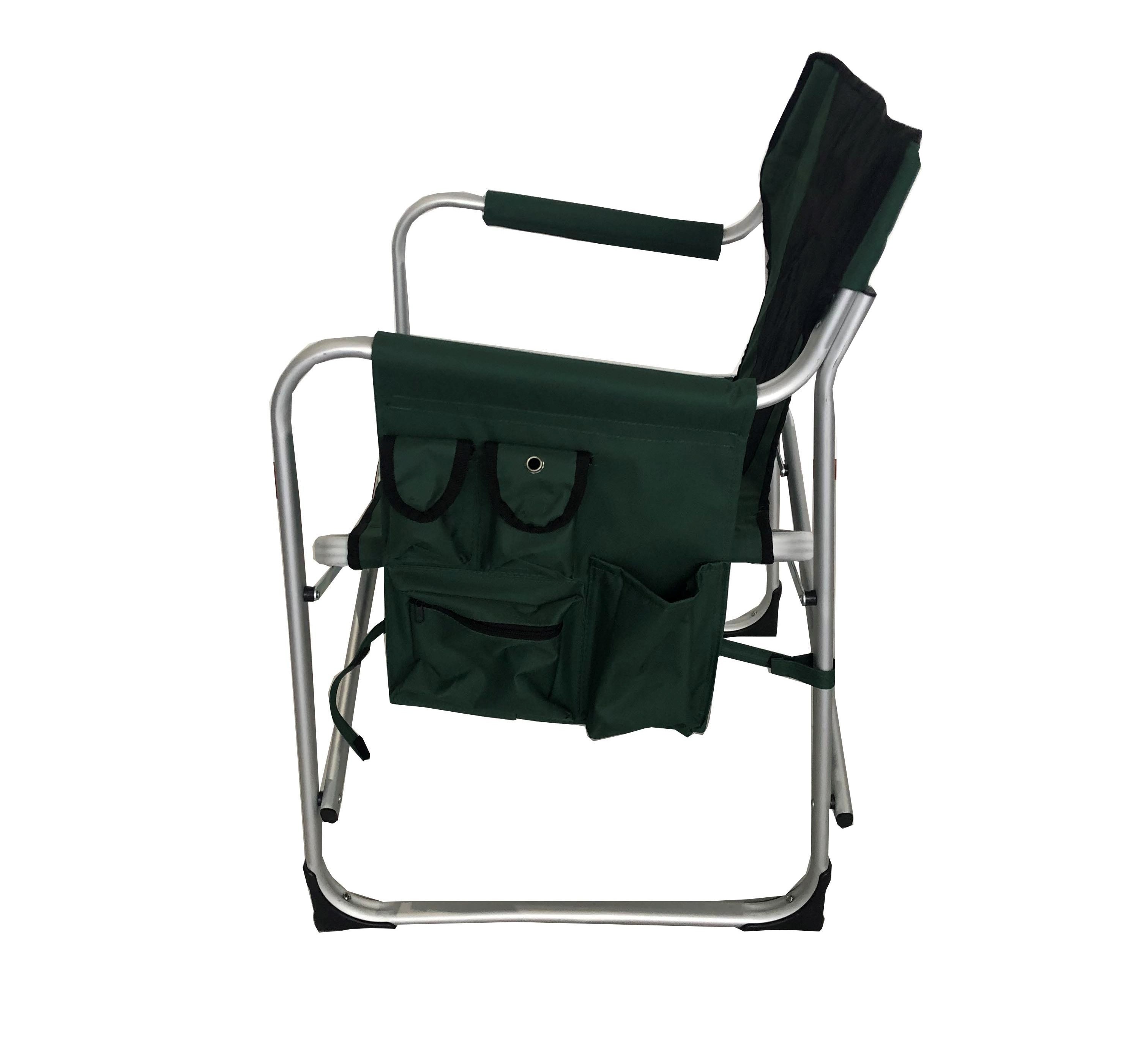 Aluminum frame  Portable Director Chair Lightweight Folding Camp sports Chairs with side table