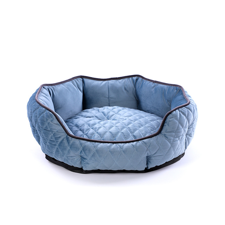 big comfortable warm side bolster dog bed cushion giant eco friendly premium pet anti anxiety bed for mother dog