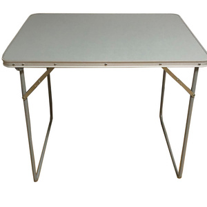 Portable outdoor MDF table top steel frame easy foldable tall folding carry camping picnic tables