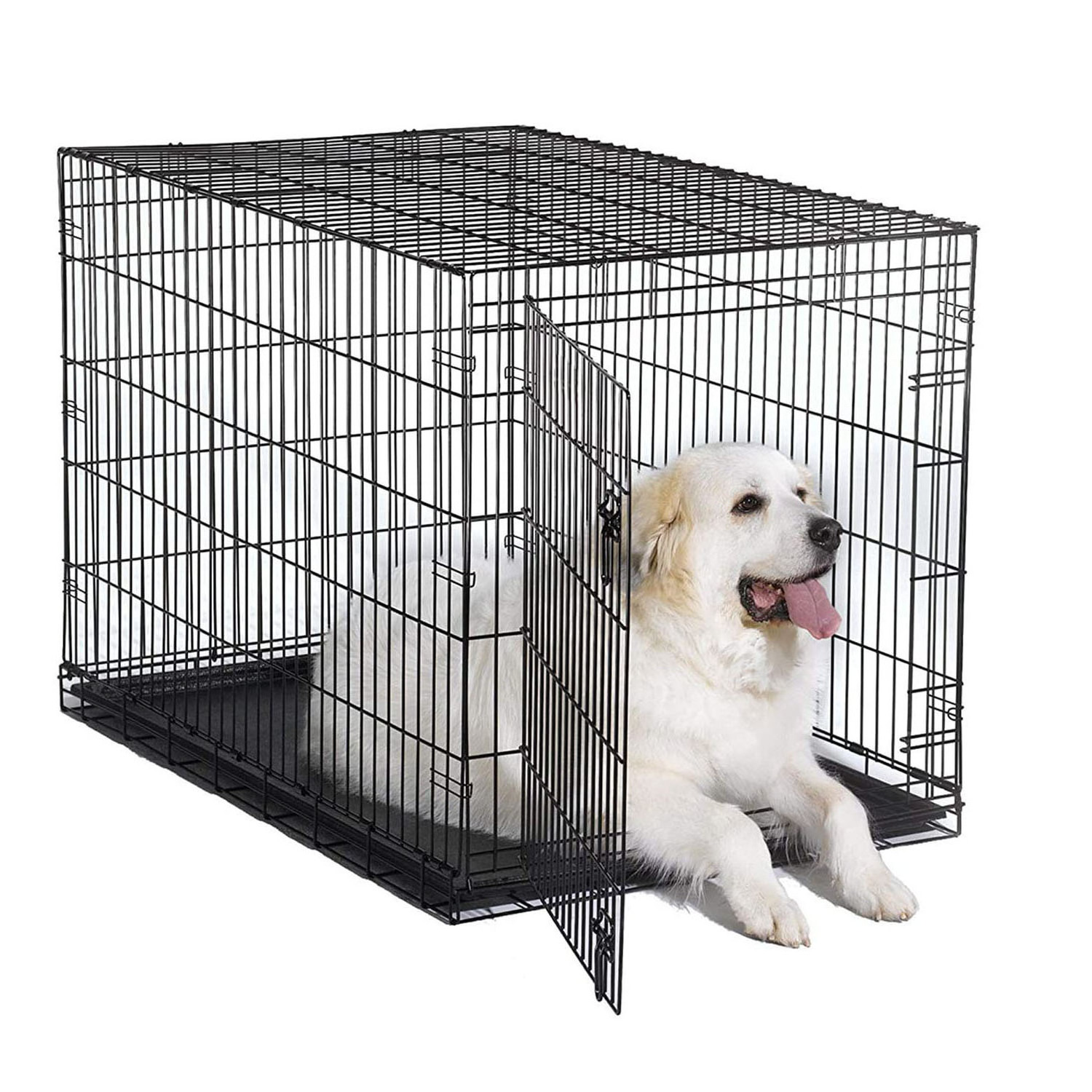 Wholesale 24 30 36 42 48 inch Stackable Metal Stainless Steel Large Big Pet Furniture Dog Crates Cage and Kennels for Sale