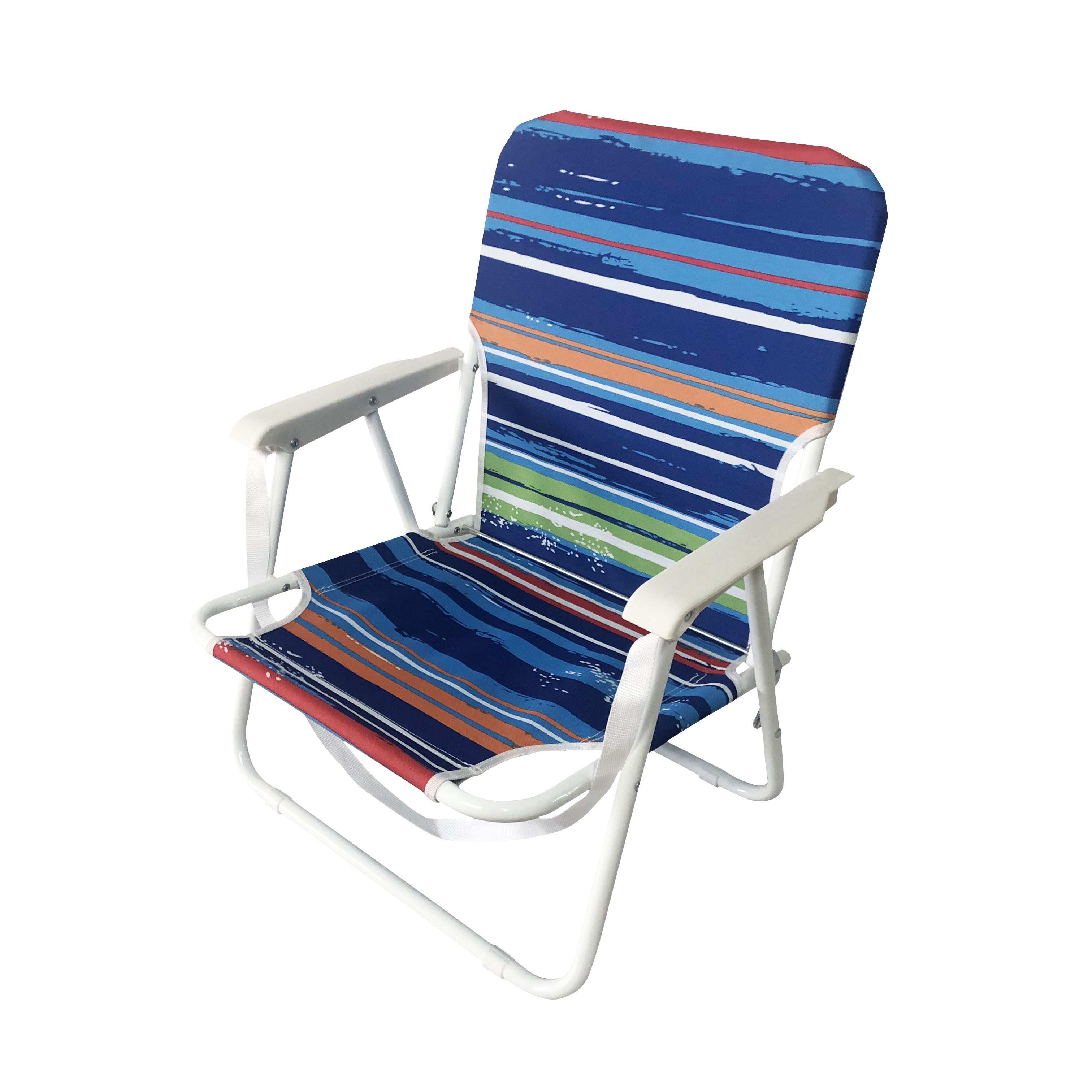 light weight wood armrest aluminum frame 3 position adjustable folding beach chair with shoulder strap