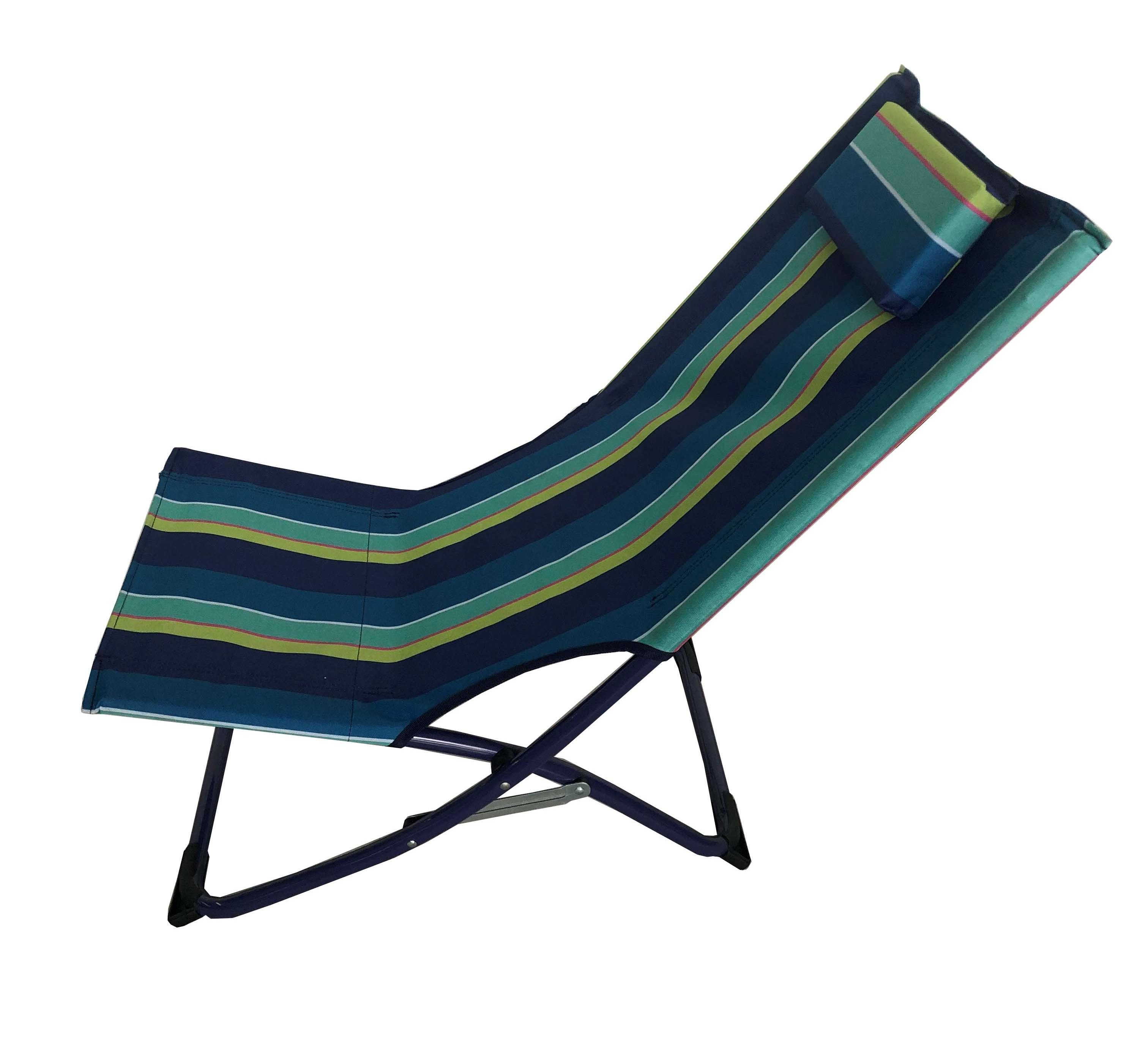 low back steel frame easy carry folding beach chairs outdoor picnic camping  compact chair low back mesh lounge chair