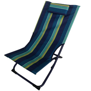 low back steel frame easy carry folding beach chairs outdoor picnic camping  compact chair low back mesh lounge chair