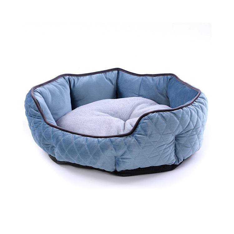 big comfortable warm side bolster dog bed cushion giant eco friendly premium pet anti anxiety bed for mother dog