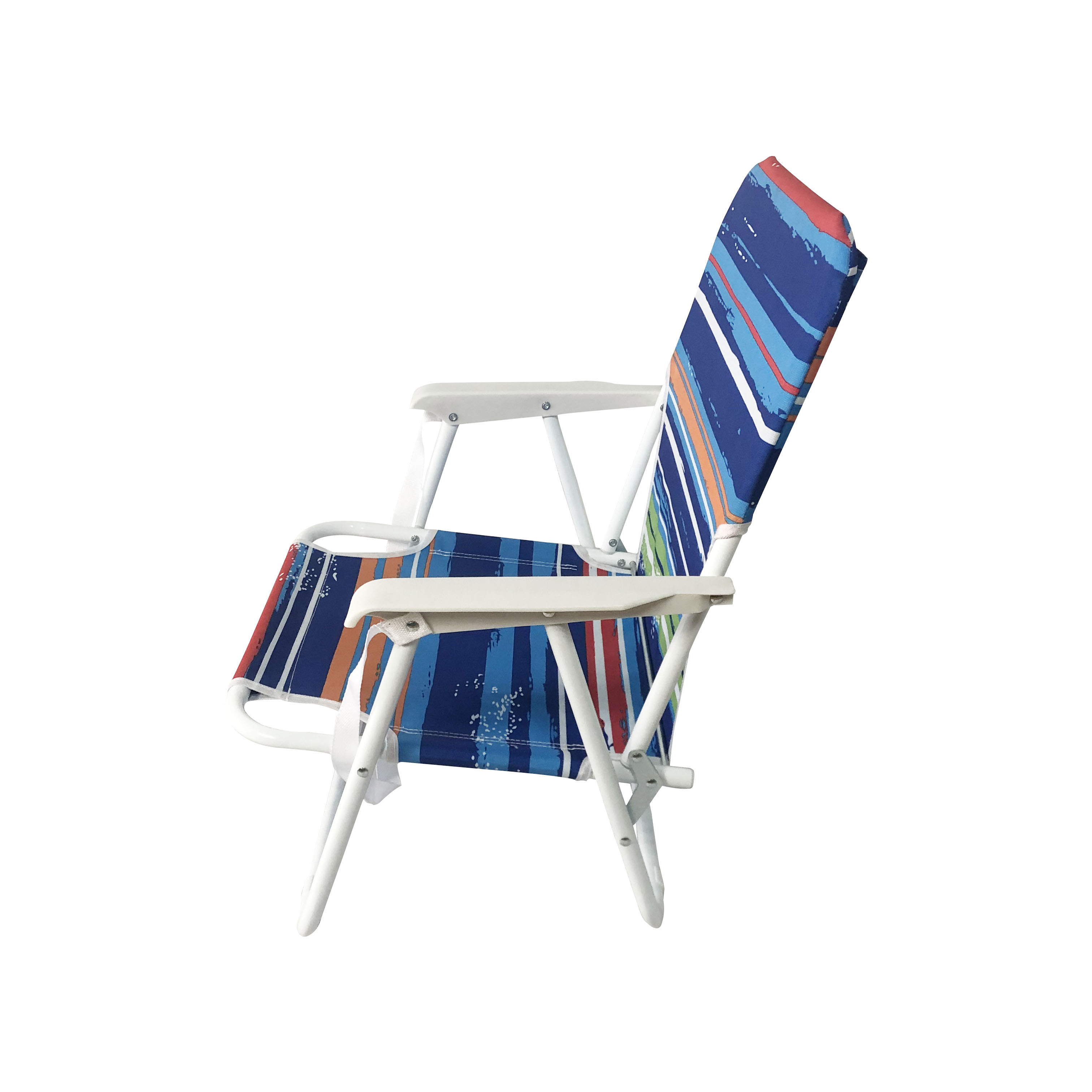 light weight wood armrest aluminum frame 3 position adjustable folding beach chair with shoulder strap