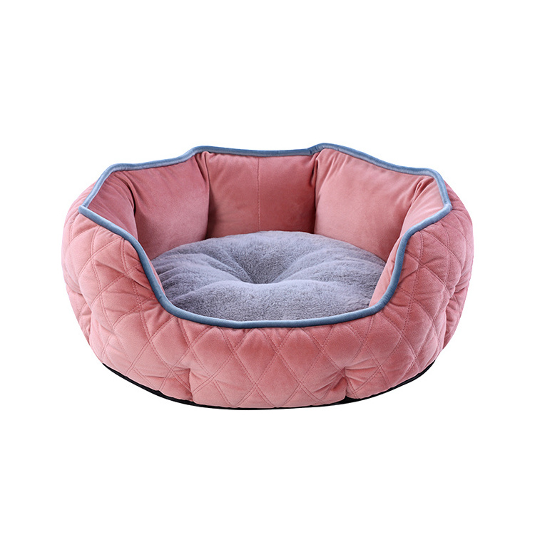 big comfortable warm side bolster dog bed cushion giant eco friendly premium pet anti anxiety bed for mother dog