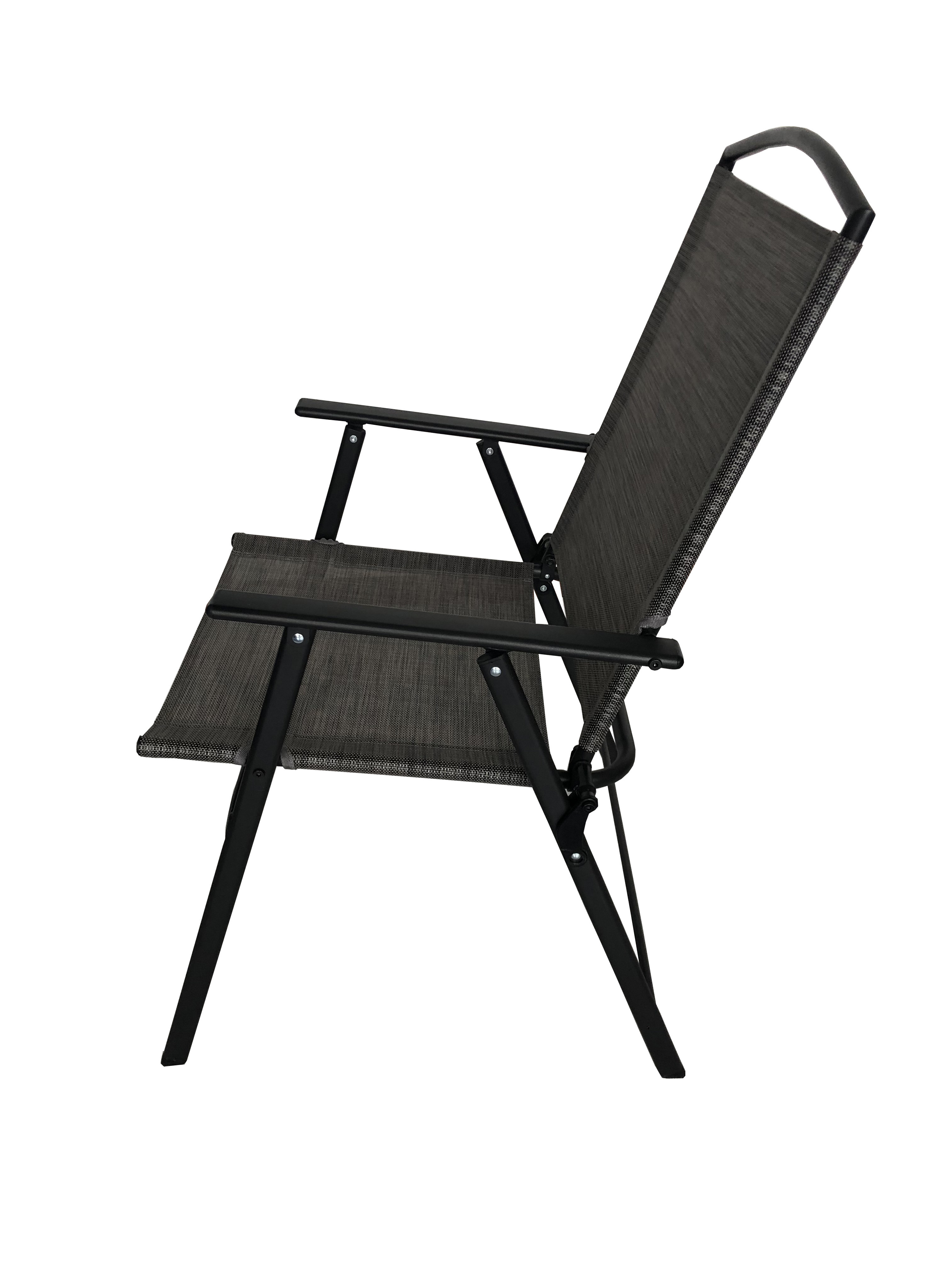 foldable and compact patio sling deck chair set bistro balcony chair