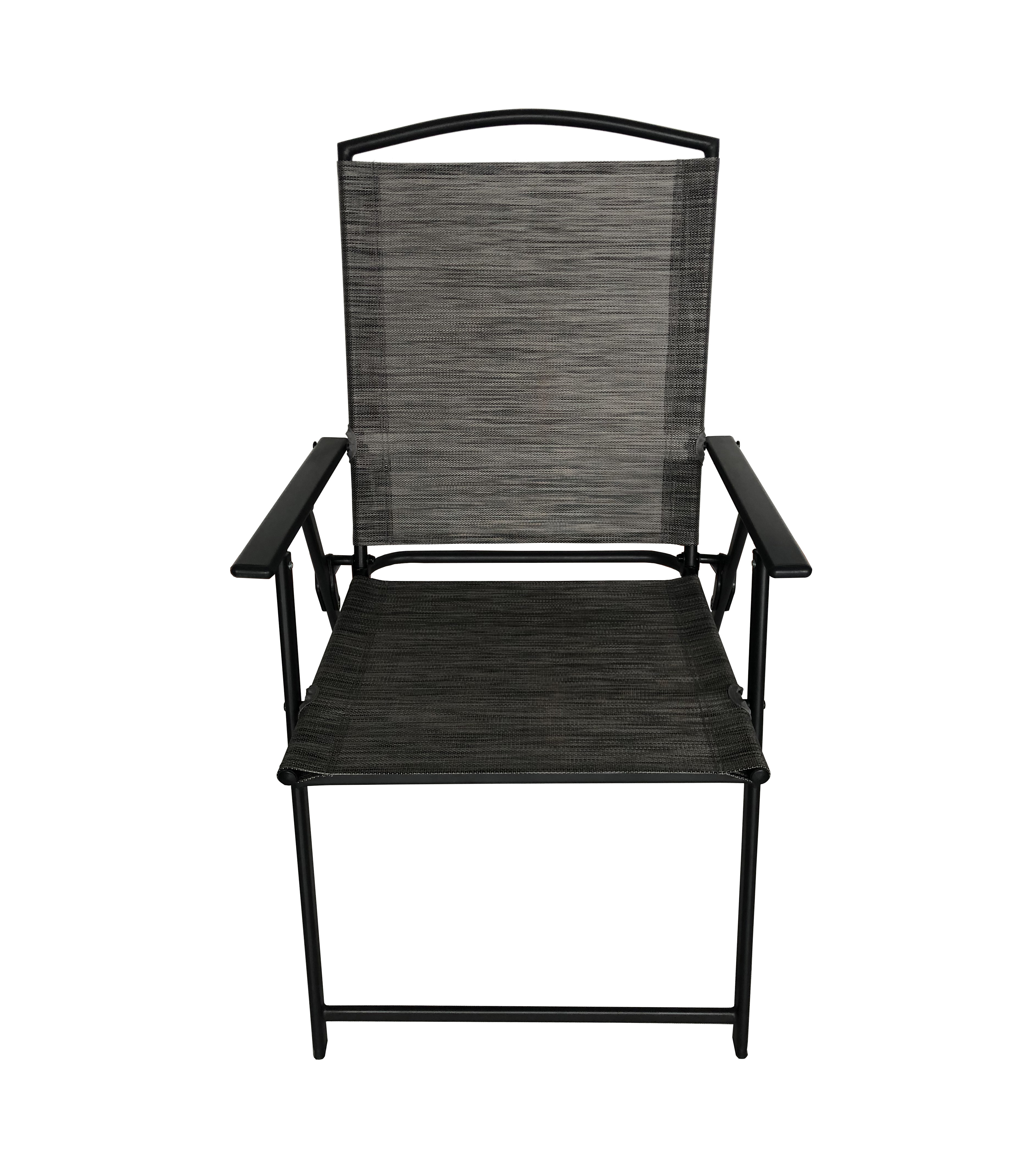 foldable and compact patio sling deck chair set bistro balcony chair