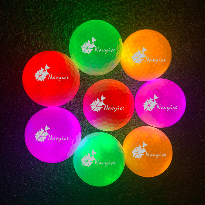 Night Light Up Glow Electronic LED Golf Balls Multicolor LED Night Golf Ball LED Light Bowling Balls With Custom Logo