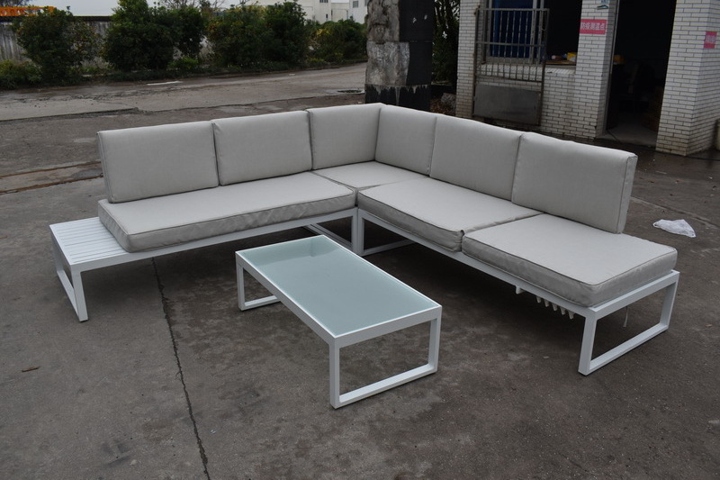 Outdoor Garden Sofa Furniture Aluminum Patio Furniture 5 Seater Sofa Set, Customized Style & Color, Nordic Sofa Outdoor Chair