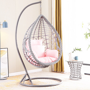 outdoor hanging cradle egg chair, hanging rattan basket garden swing chair, indoor hammock balcony egg swing chair