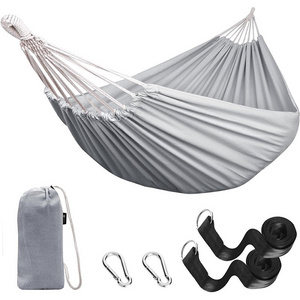 Camping Hammock Double and single portable hammock with 2 tree straps and included carrying bag, perfect for outdoor