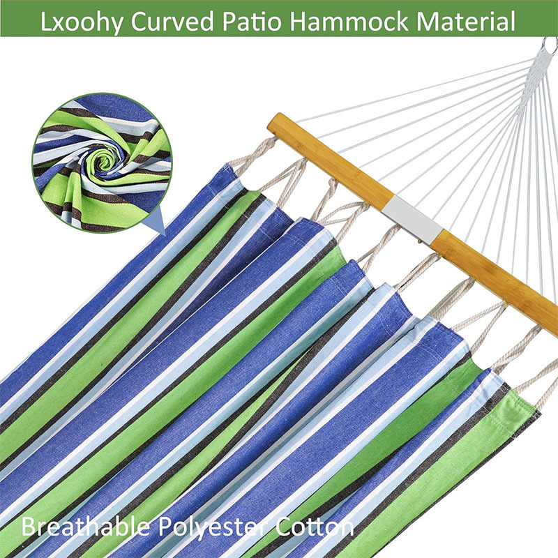 Hammocks Portable Camping Hammock Upgraded 440lb Comfortable Fabric Hammock with Two Anti Roll Balance Beam