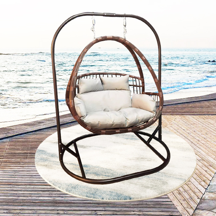 double swing chair lazy balcony 2 person hanging chair courtyard swing hammock hanging basket for 2 persons egg chair