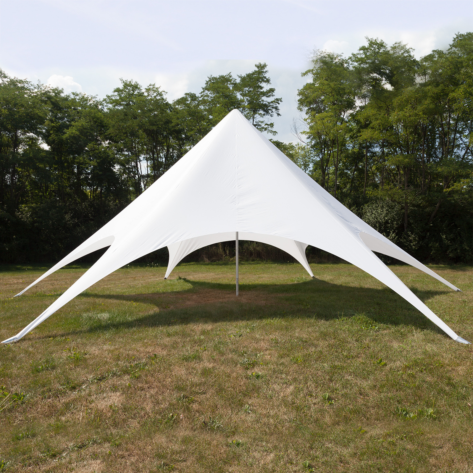 10*10M Sunproof Star Stretch Tent, Star Shaped Event Tent Sun Shelter For Party, Waterproof Large Family Tents Outdoor Camping